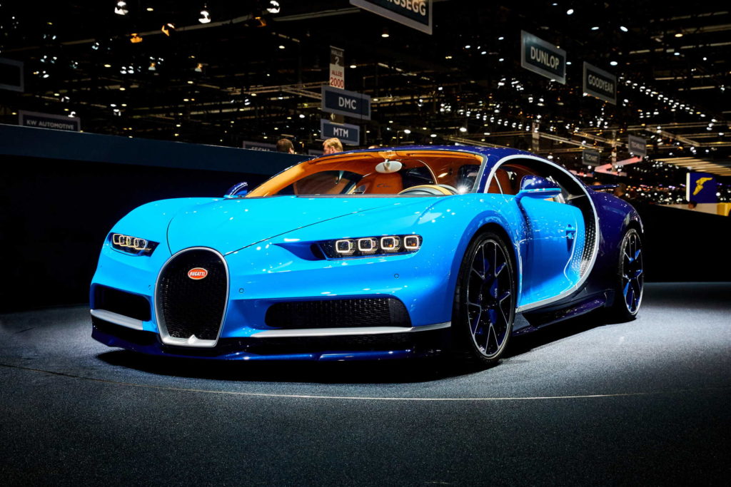 Geneva, Switzerland - March 1, 2016: 2016 Bugatti Chiron presented on the 86th Geneva Motor Show in the PalExpo (Geneva, Switzerland - March 1, 2016: 2016 Bugatti Chiron presented on the 86th Geneva Motor Show in the PalExpo, ASCII, 112 components, 11